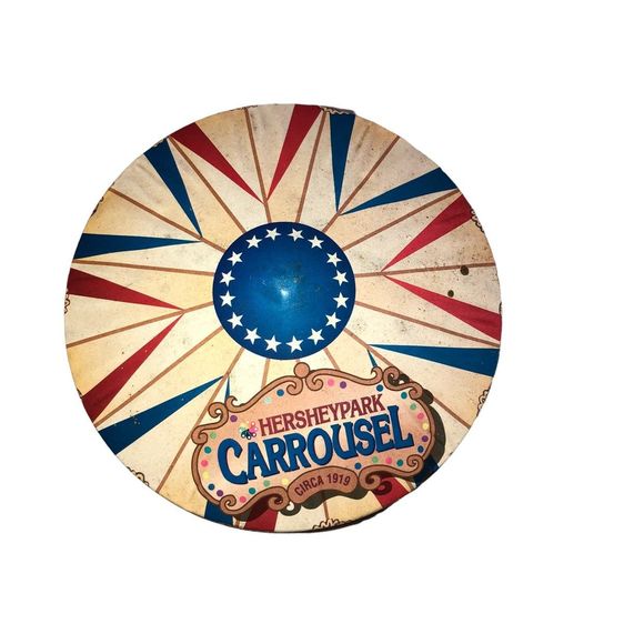 Vintage 1996 Hershey Park Carousel Collectible Tin, Hometown Series Cannister 13 - Picture 5 of 10